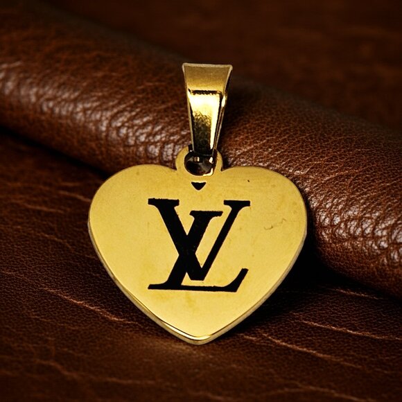 Louis Vuitton Heart Shaped Pendant | Repurposed Bag Tag | Mint Condition - Picture 9 of 13